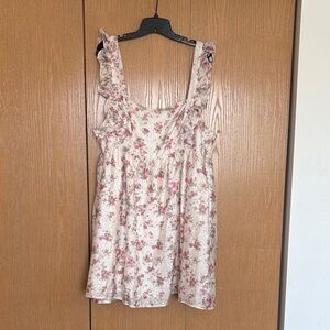 ARULA Pink Floral Ruffle Dress